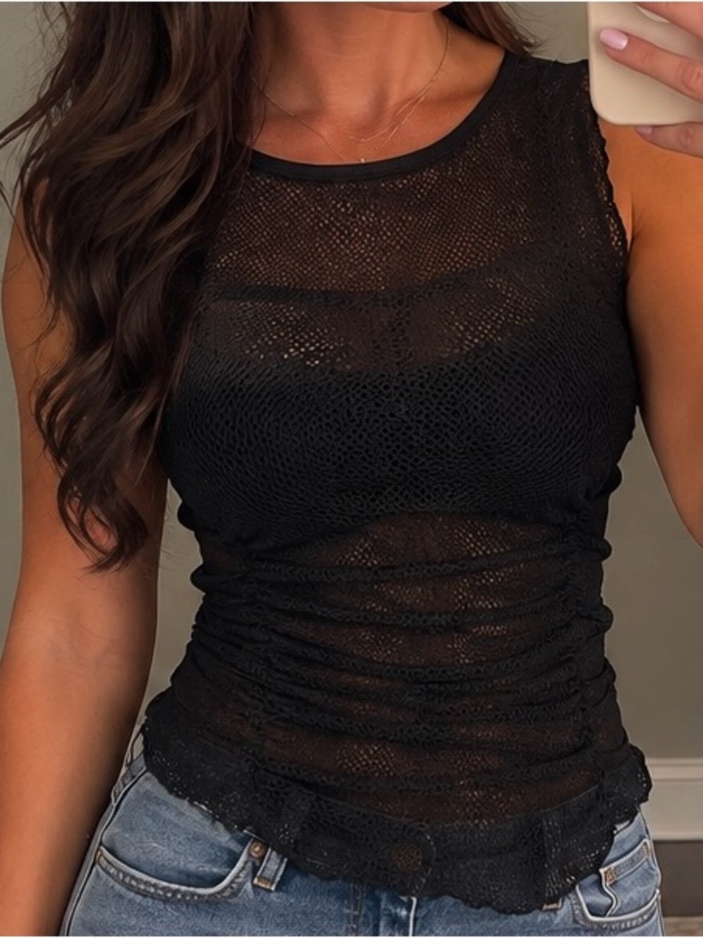 Versace mesh top